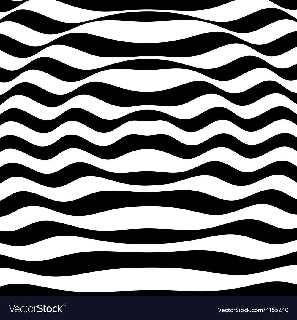 Black and White Wave Abstract