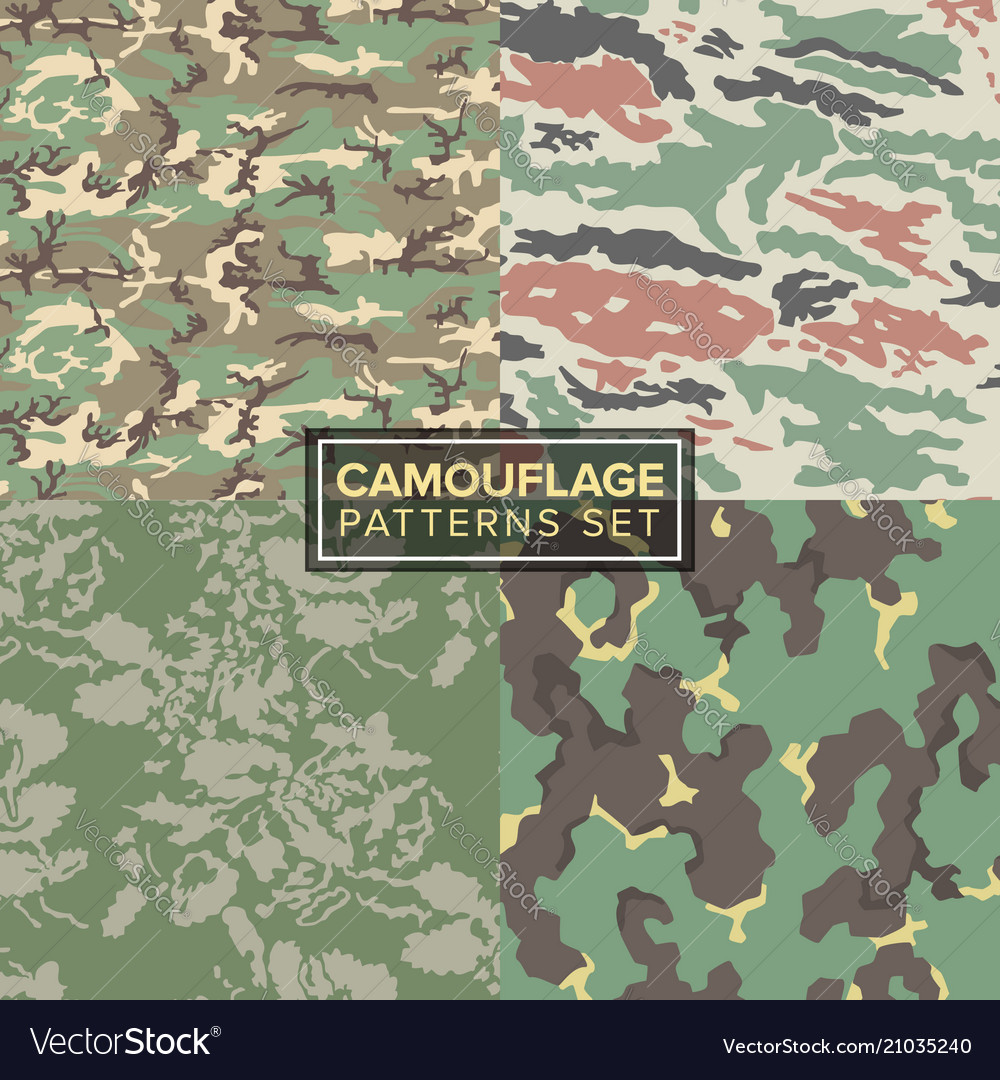 Camouflage Texture Set - Four Patterns