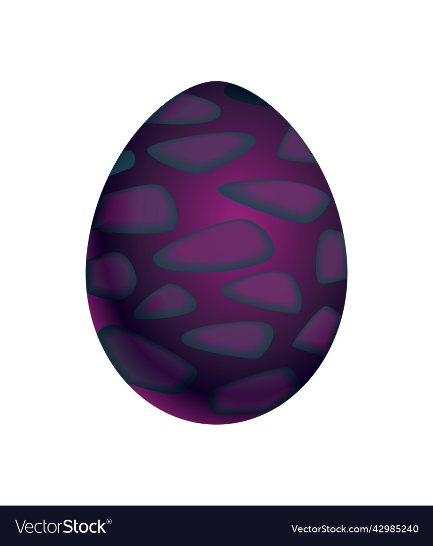 Dragon dinosaur egg with decorative pattern dino vector image Dragon dinosaur egg with decorative pattern dino