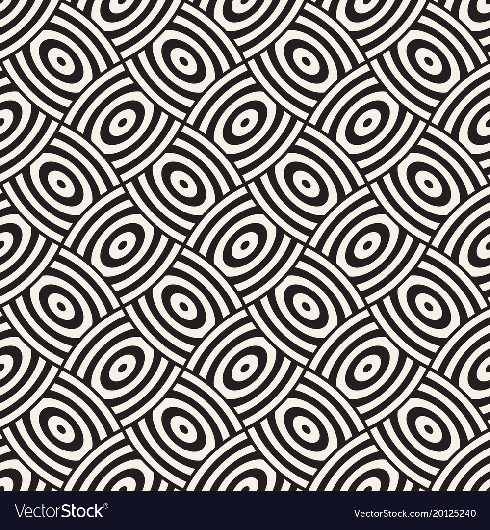 Geometric seamless pattern with curved Royalty Free Vector