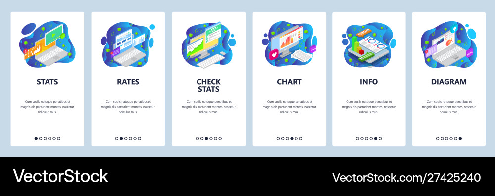 Informative Website And Mobile App Onboarding Vector Image