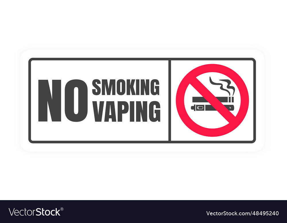 No smoking vaping sign Royalty Free Vector Image