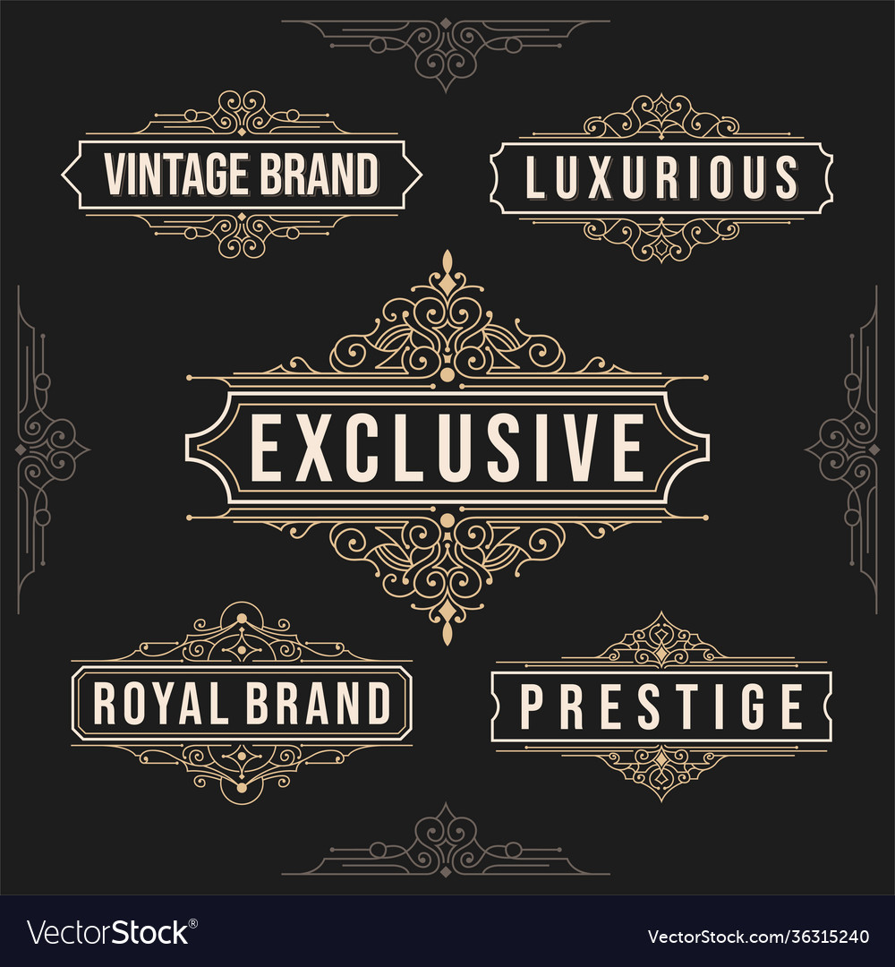Old vintage frame line floral ornament design vector image Old vintage frame line floral ornament design