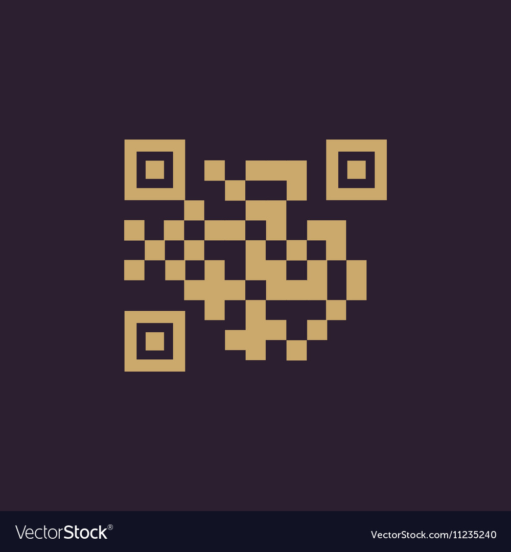 Qr code icon link and url symbol flat