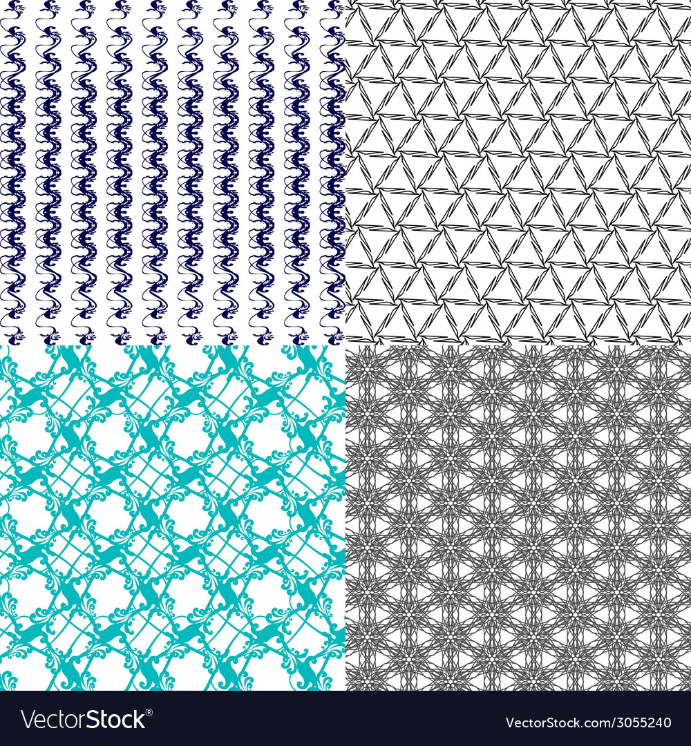 Set of geometric pattern in op art design