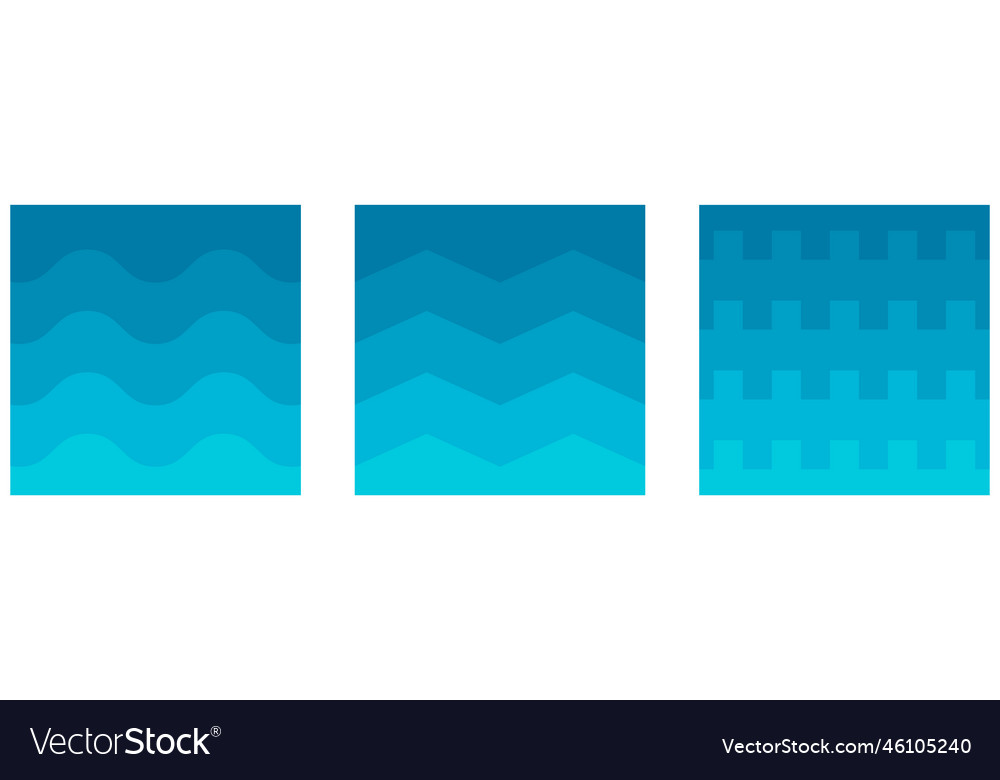 Set of wave abstract background curve layout vector image Set of wave abstract background curve layout