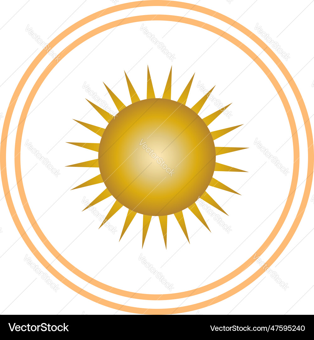 Sun icon Royalty Free Vector Image - VectorStock