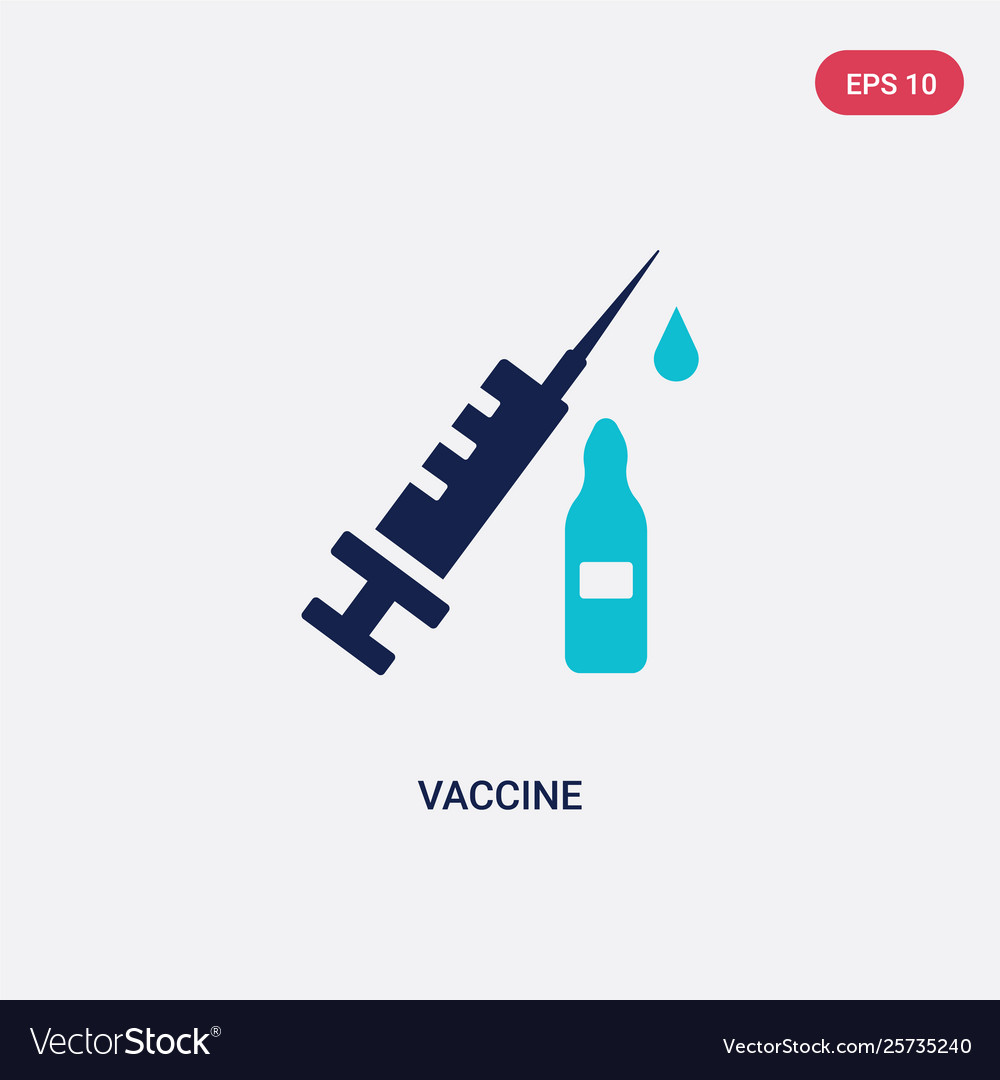 Two color vaccine icon from charity concept