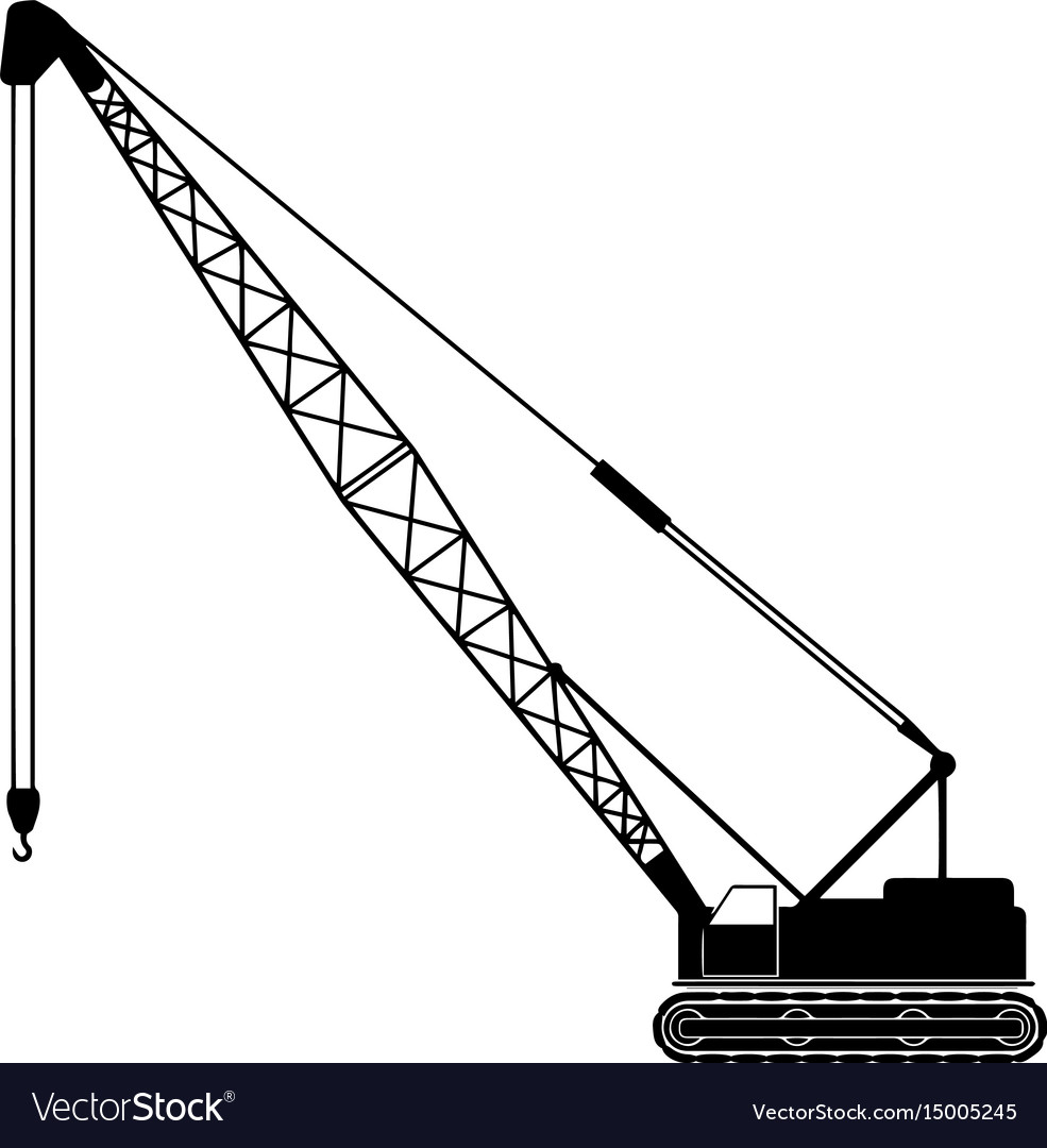 Backhoe crane Royalty Free Vector Image - VectorStock