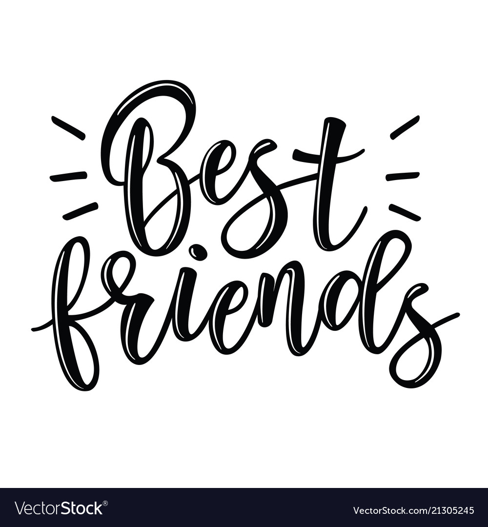 Download Best friends lettering Royalty Free Vector Image