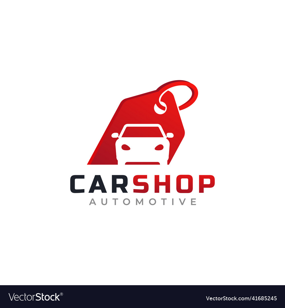 Car shop logo design template element usable Vector Image