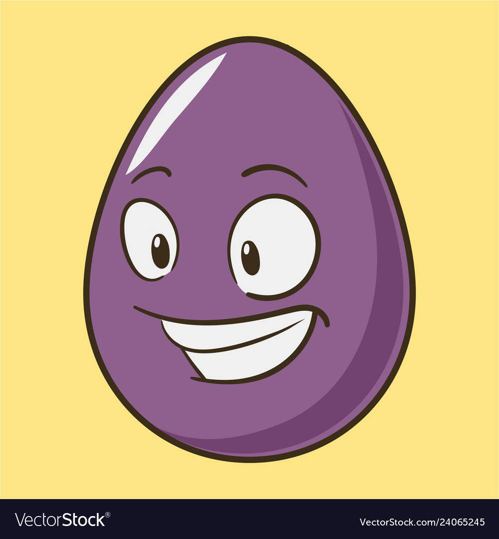 Lustiger Karikatur Ostern Ei Emoji Ikone niedlich vector image Lustiger Karikatur Ostern Ei Emoji Ikone niedlich