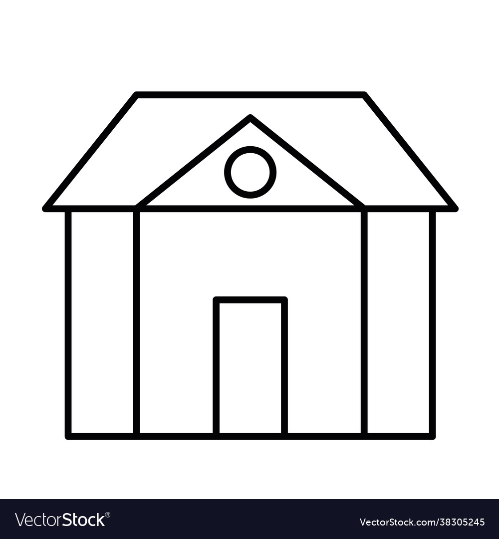 Luxury mansion thin line icon Royalty Free Vector Image