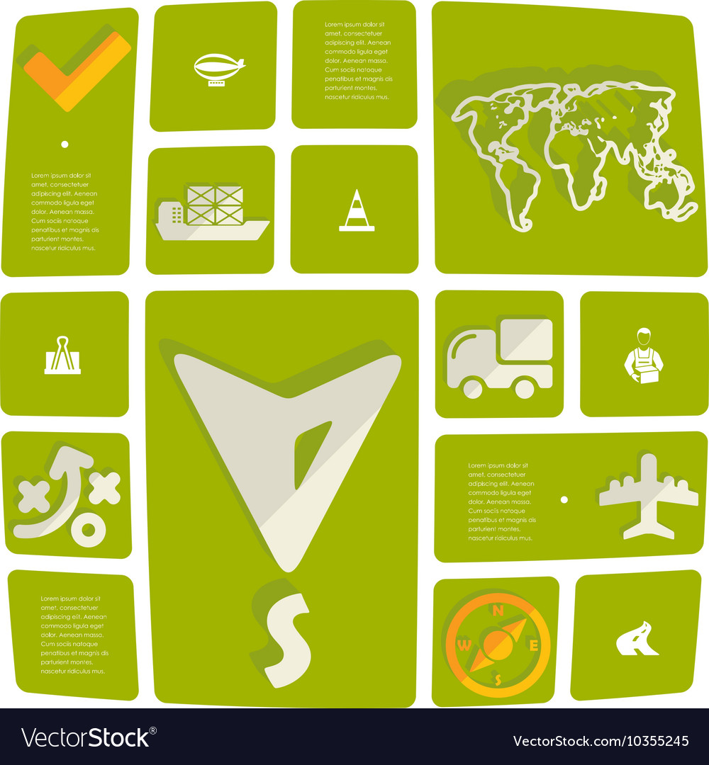 Navigation flat infographic