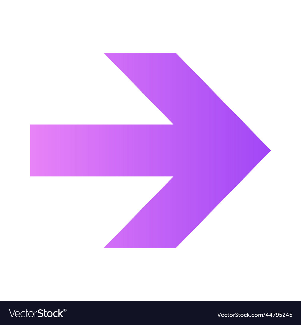 Right gradient universal icon ui ux element sign