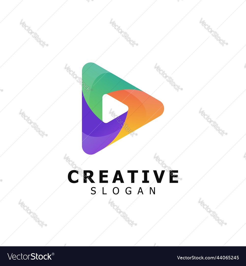 Triangle business logo design Royalty Free Vector Image