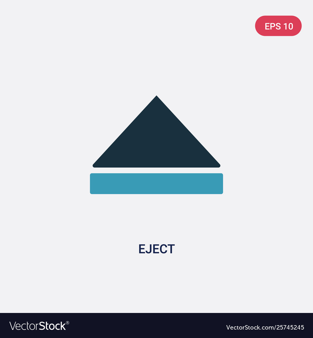 Two color eject icon from interface concept