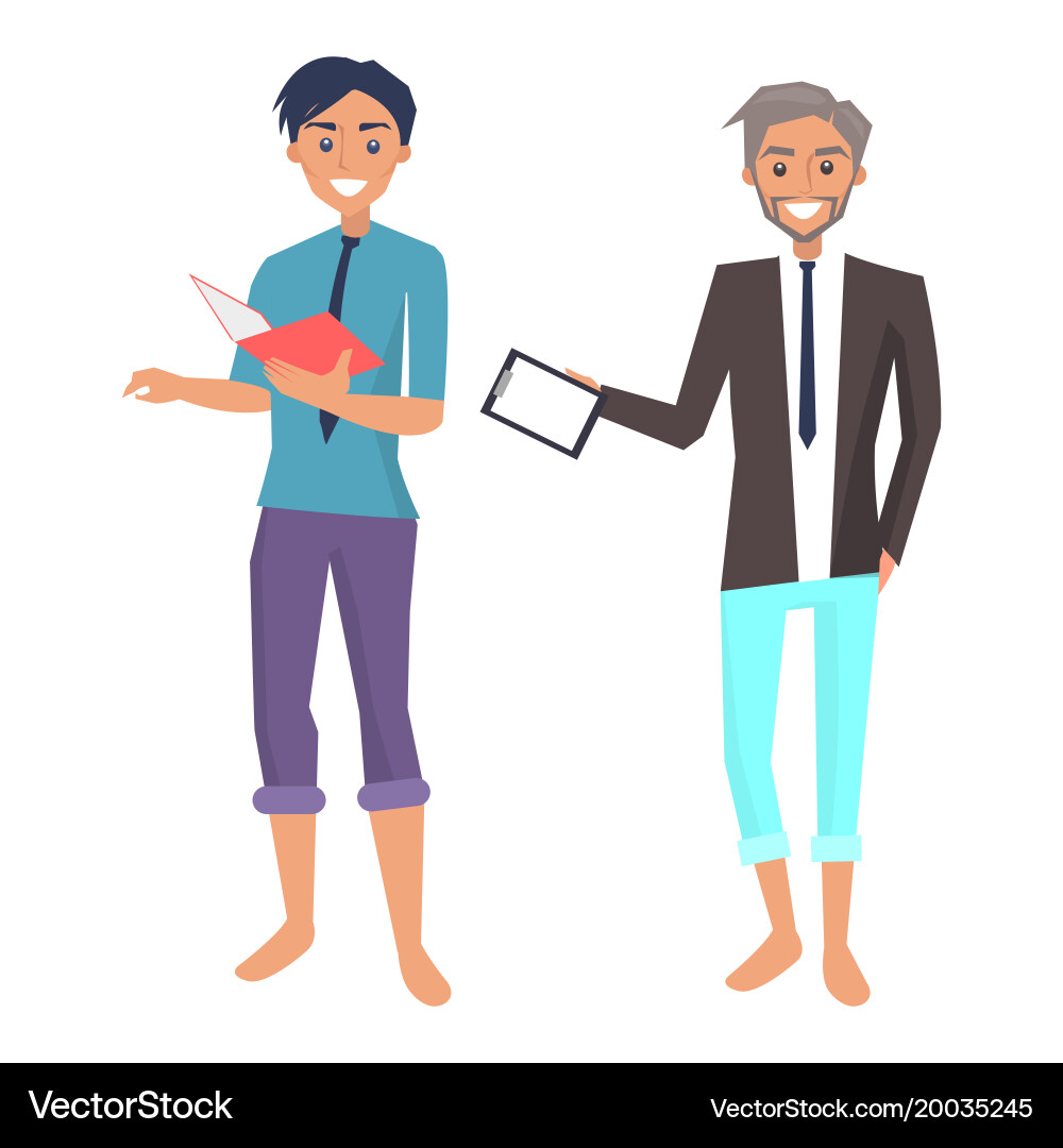 Two successful businessmen Royalty Free Vector Image