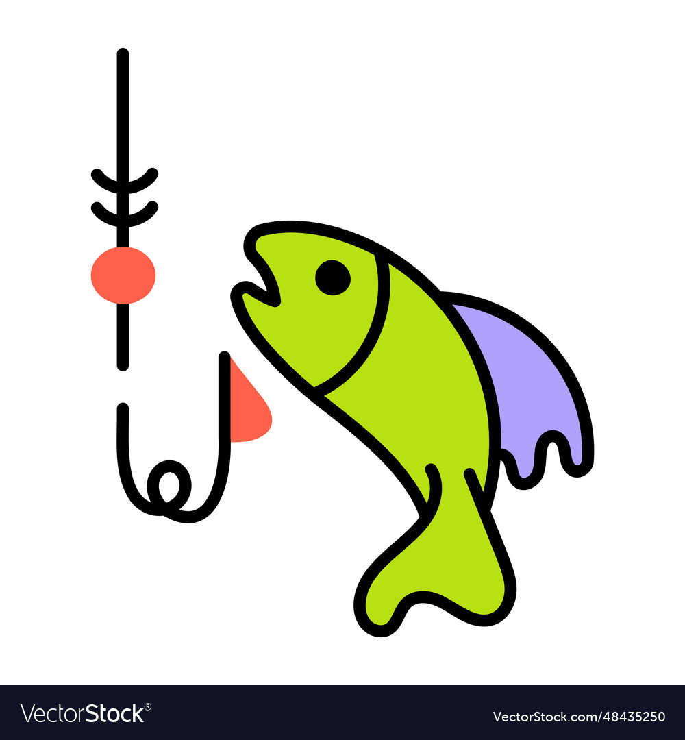 Catch fish Royalty Free Vector Image VectorStock