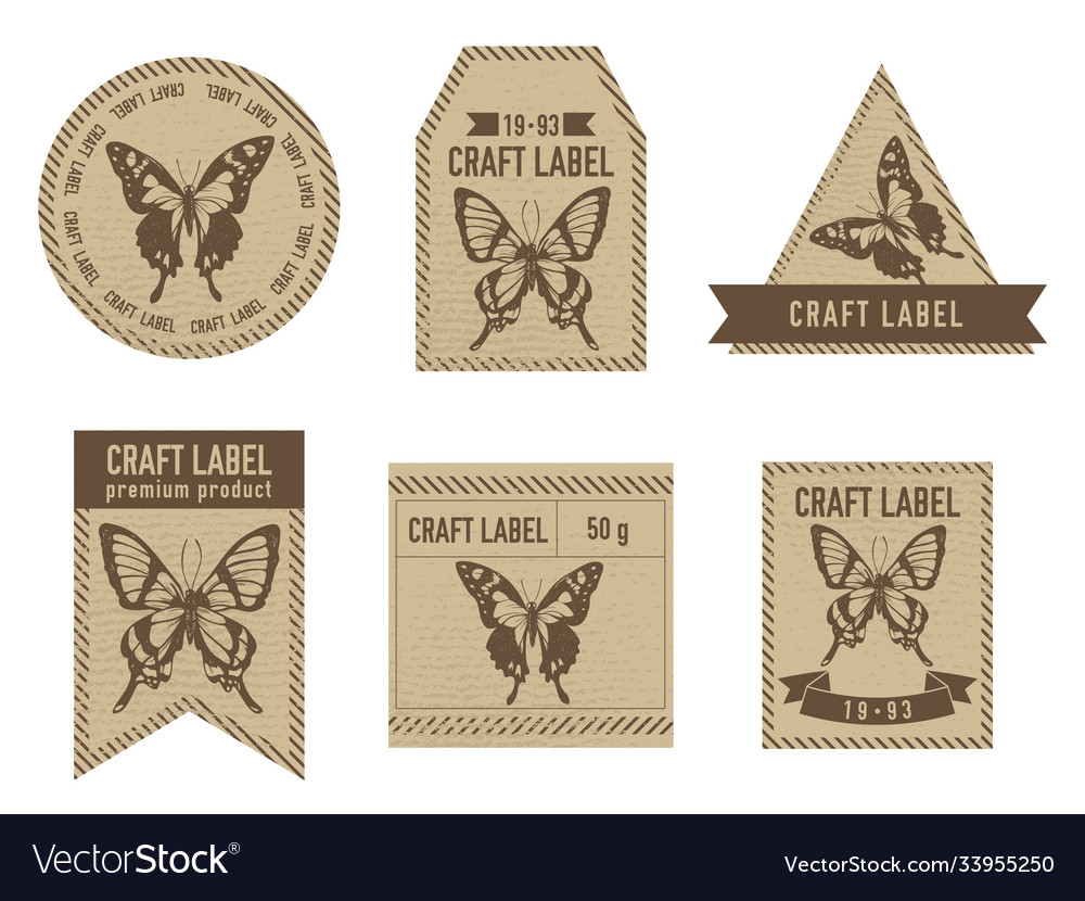 Craft labels vintage design