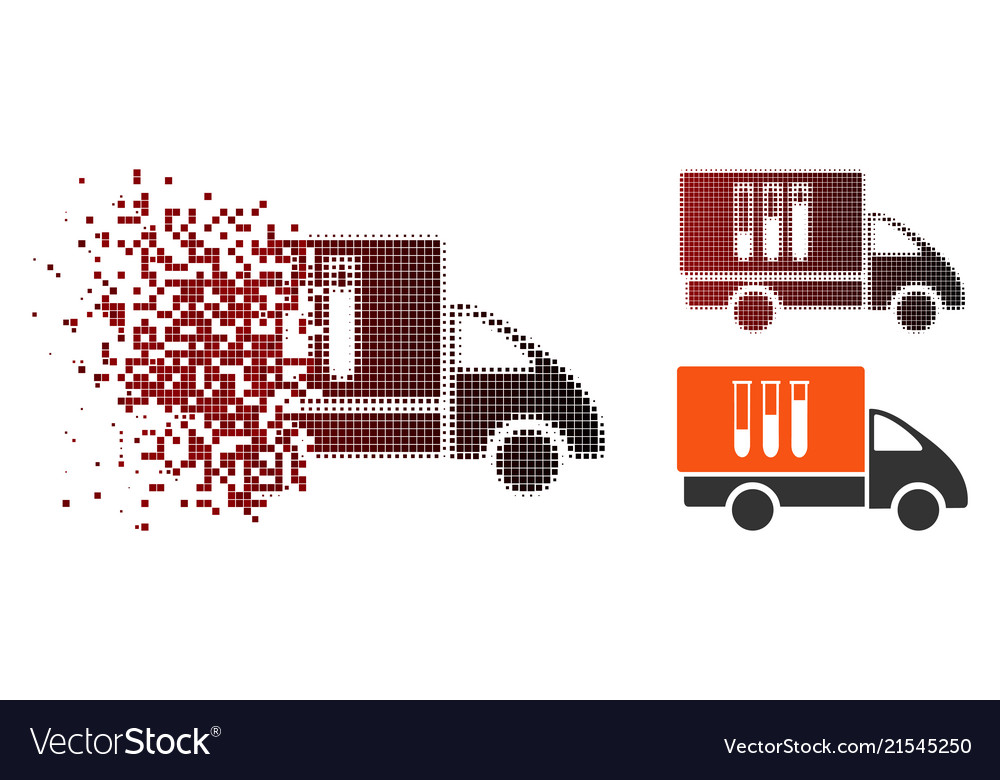 Beschädigtes Pixel-Haltonanalyse-Liefersymbol vector image Beschädigtes Pixel-Haltonanalyse-Liefersymbol