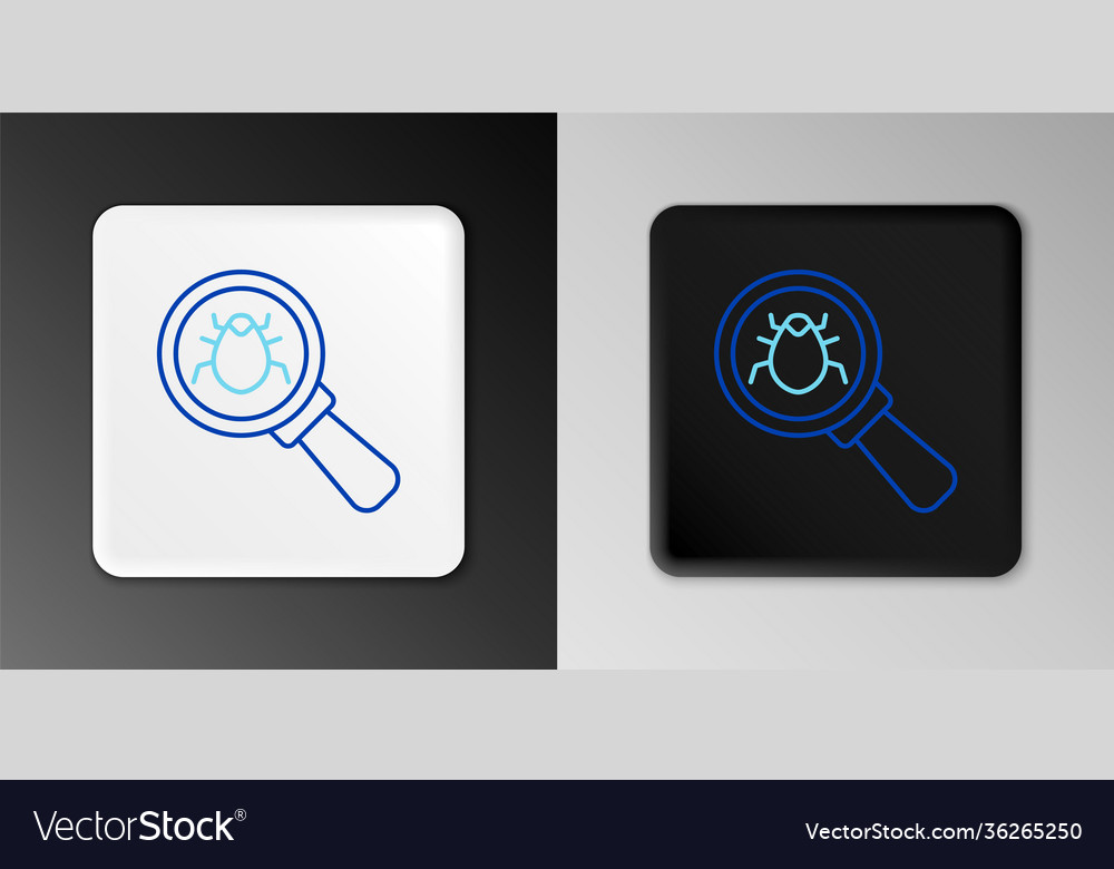 Line system bug concept icon isolated on grey vector image Line system bug concept icon isolated on grey