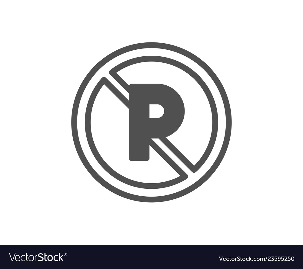 No parking icon car park not allowed sign Vector Image