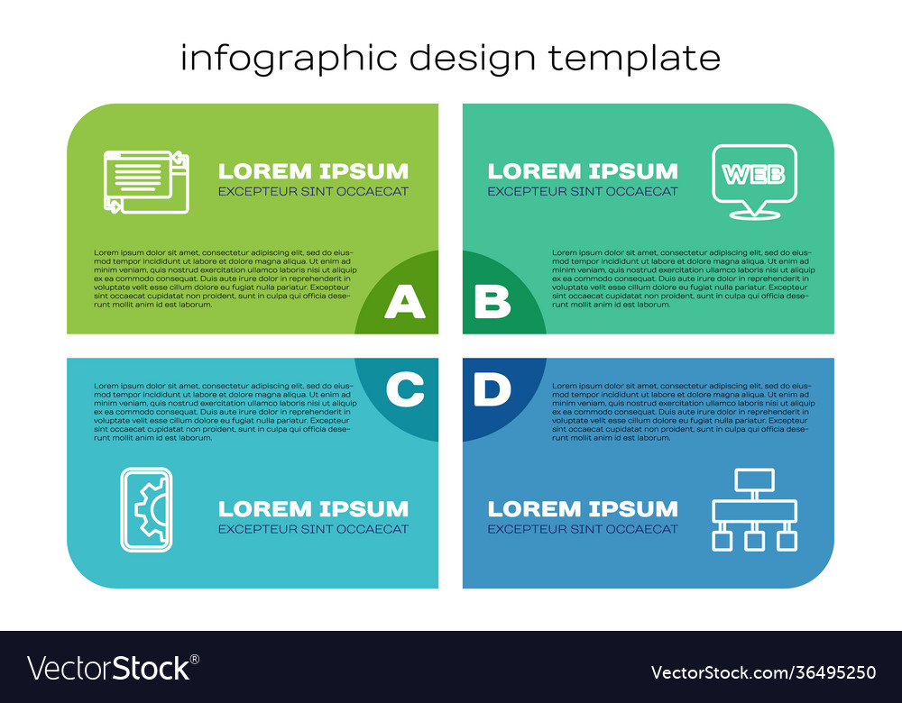 Set line web development ui or ux design site vector image Set line web development ui or ux design site
