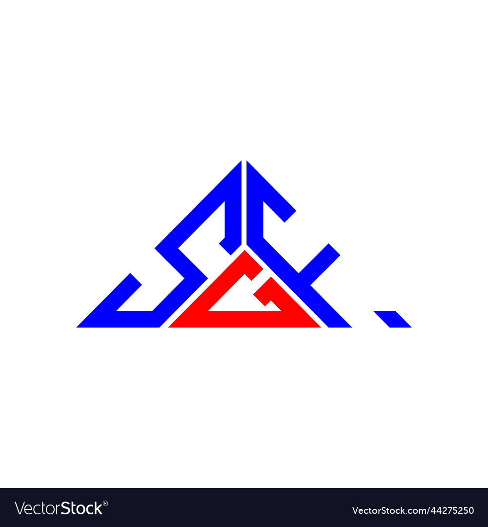 Sgf letter logo creative design with graphic