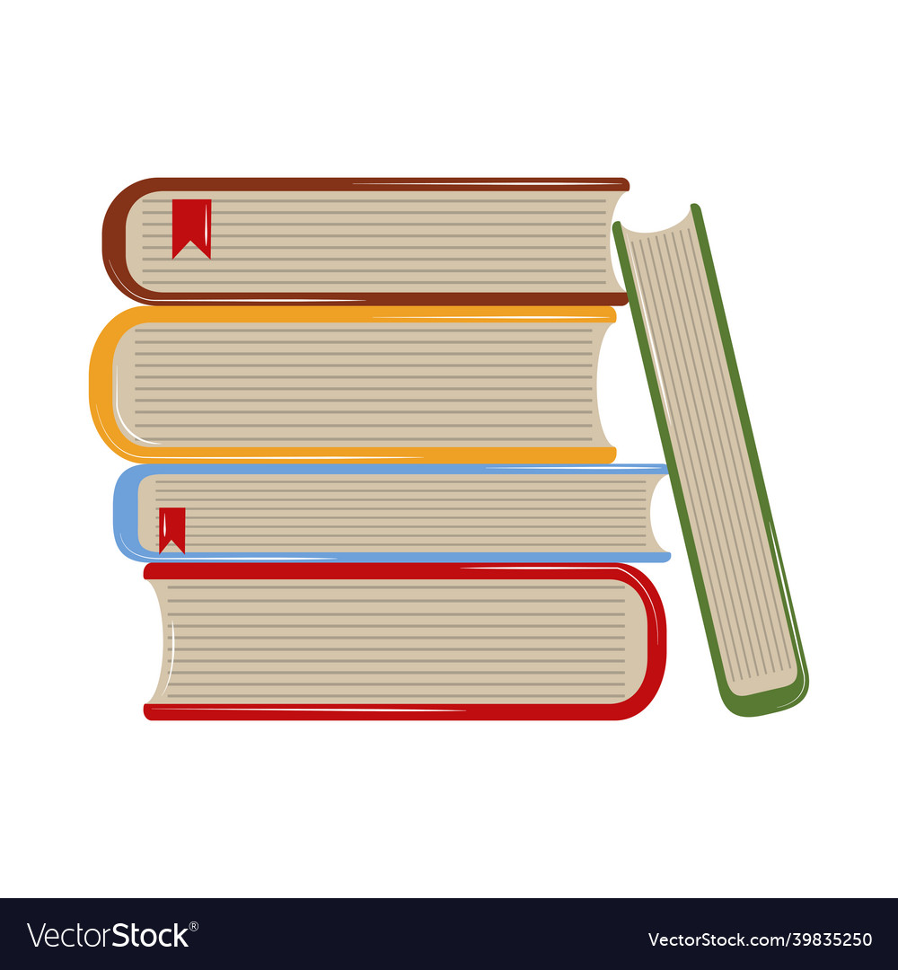 Stack of books Royalty Free Vector Image - VectorStock