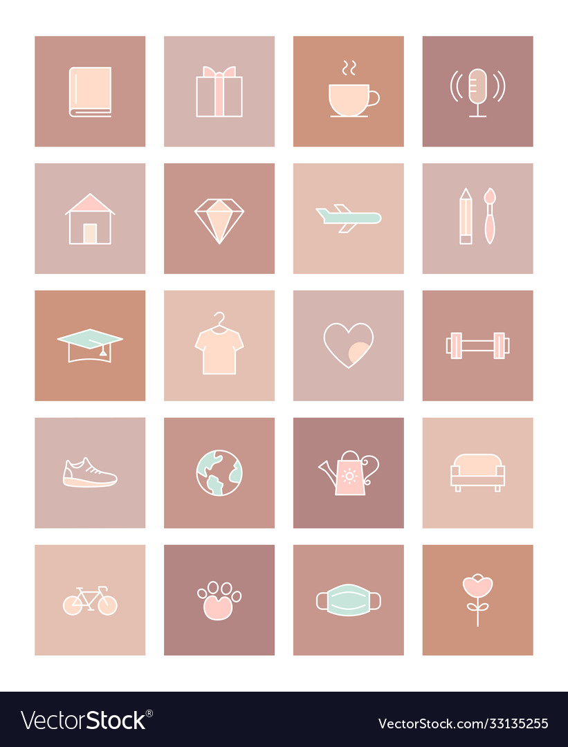 Activities and lifestyle icons social media story Vector Image