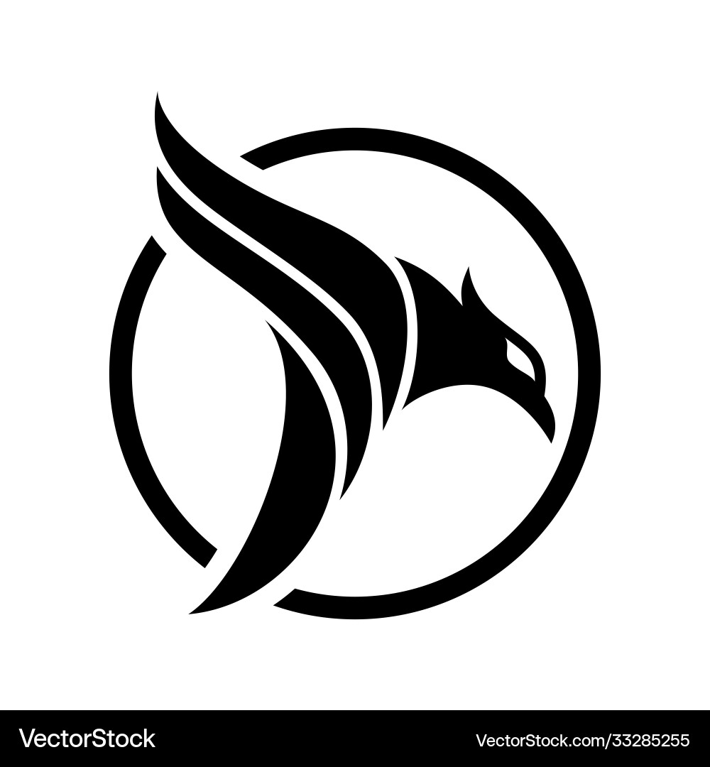 Circle eagle creative logo concept Royalty Free Vector Image
