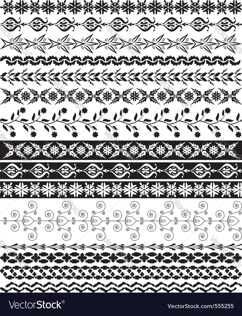 Decorative borders Royalty Free Vector Image - VectorStock