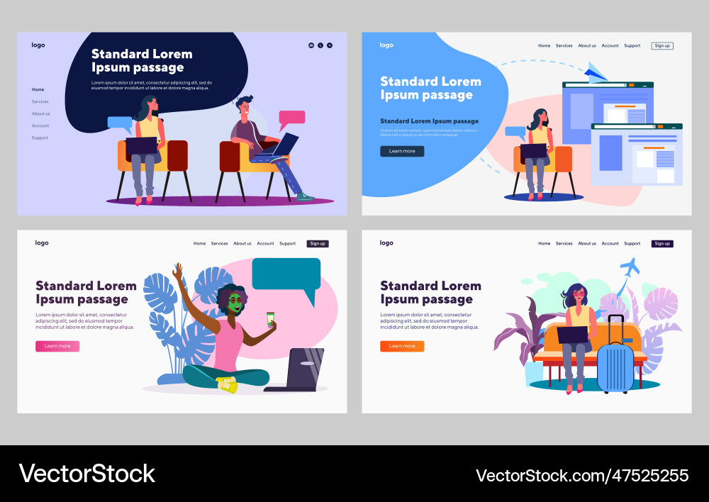 Internet communication set Royalty Free Vector Image