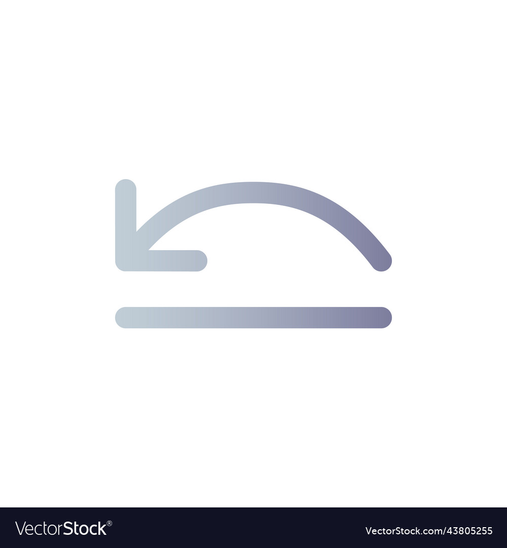 Move backward flat gradient color ui icon vector image Move backward flat gradient color ui icon