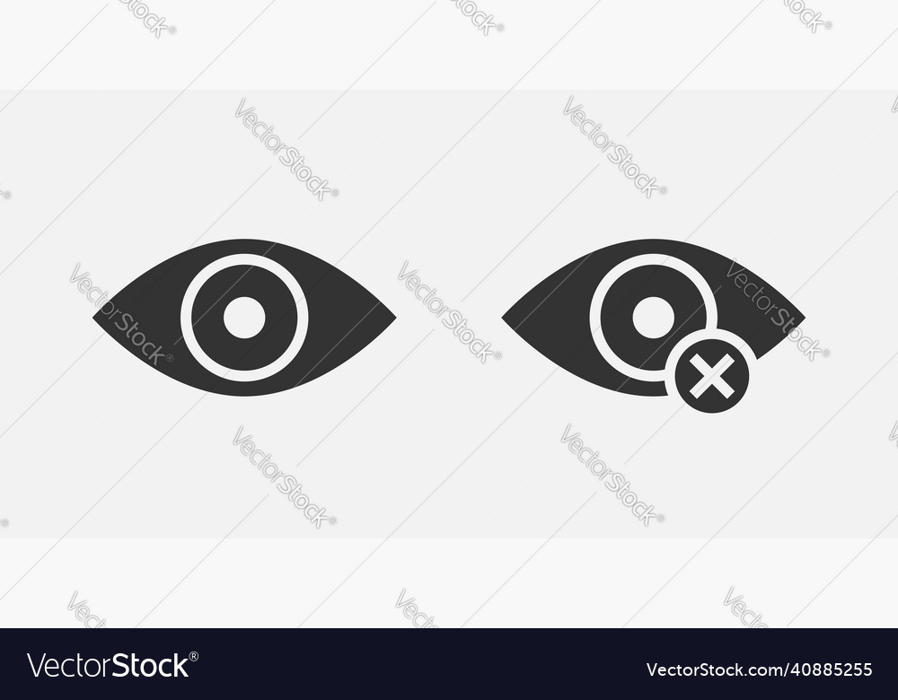 Show password icon eye symbol vision hide from Vector Image