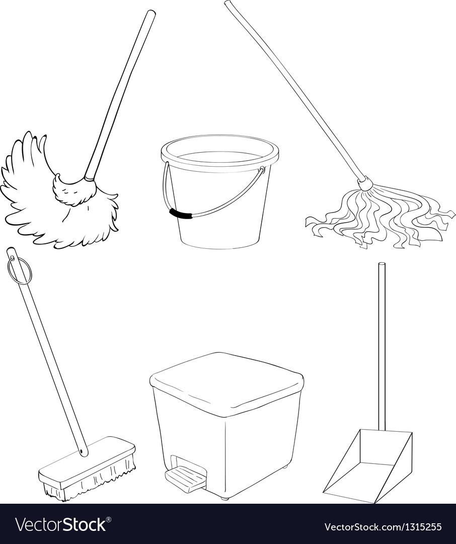 different cleaning materials