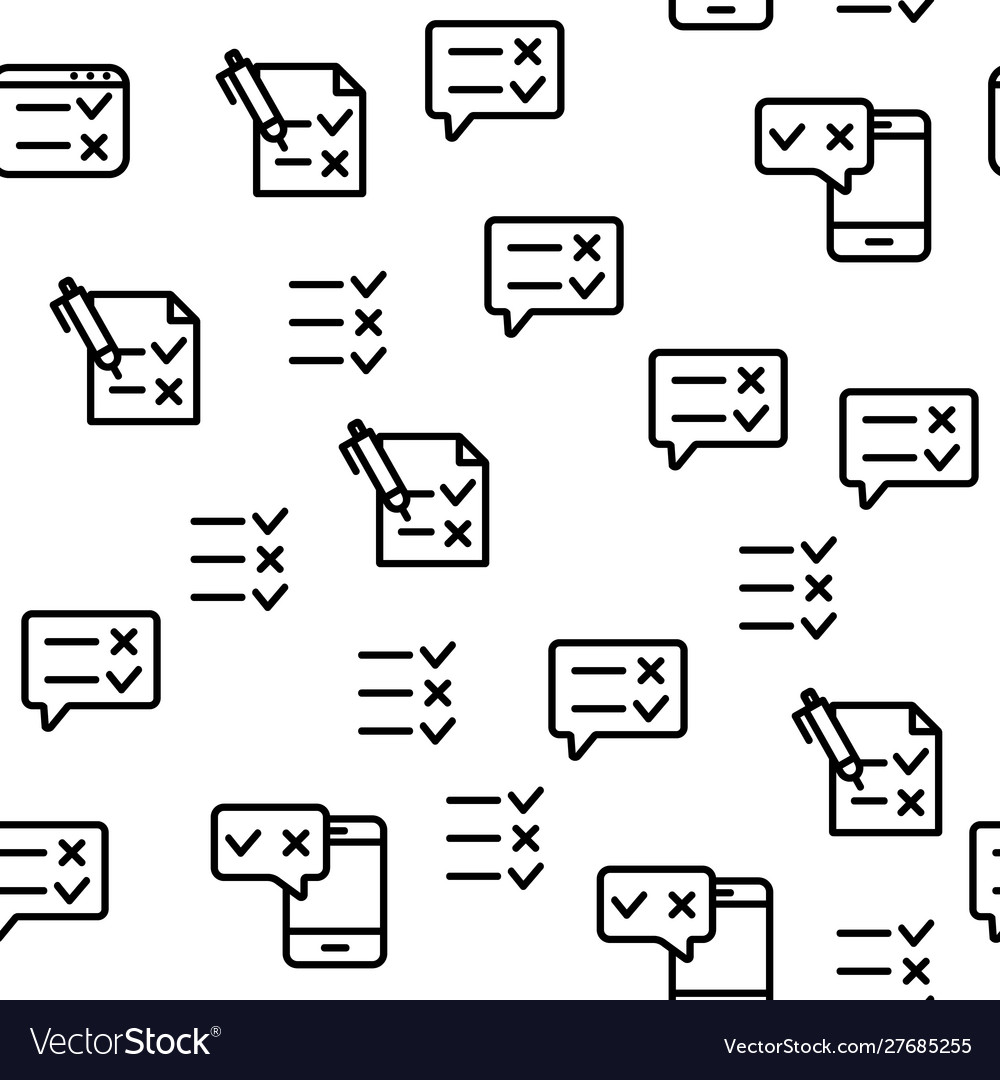 Survey rating seamless pattern vector image Survey rating seamless pattern