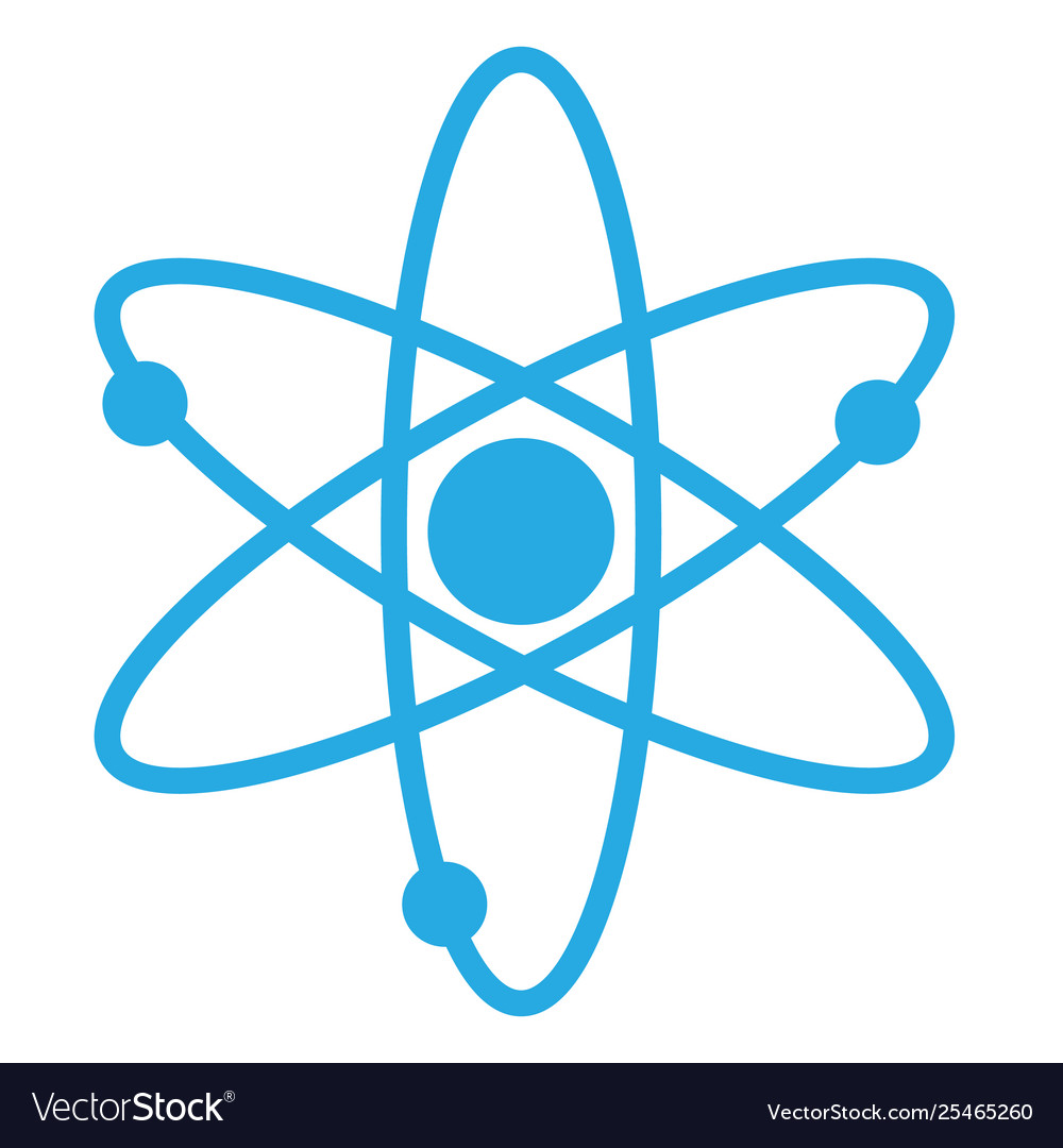 Atom icon on white background