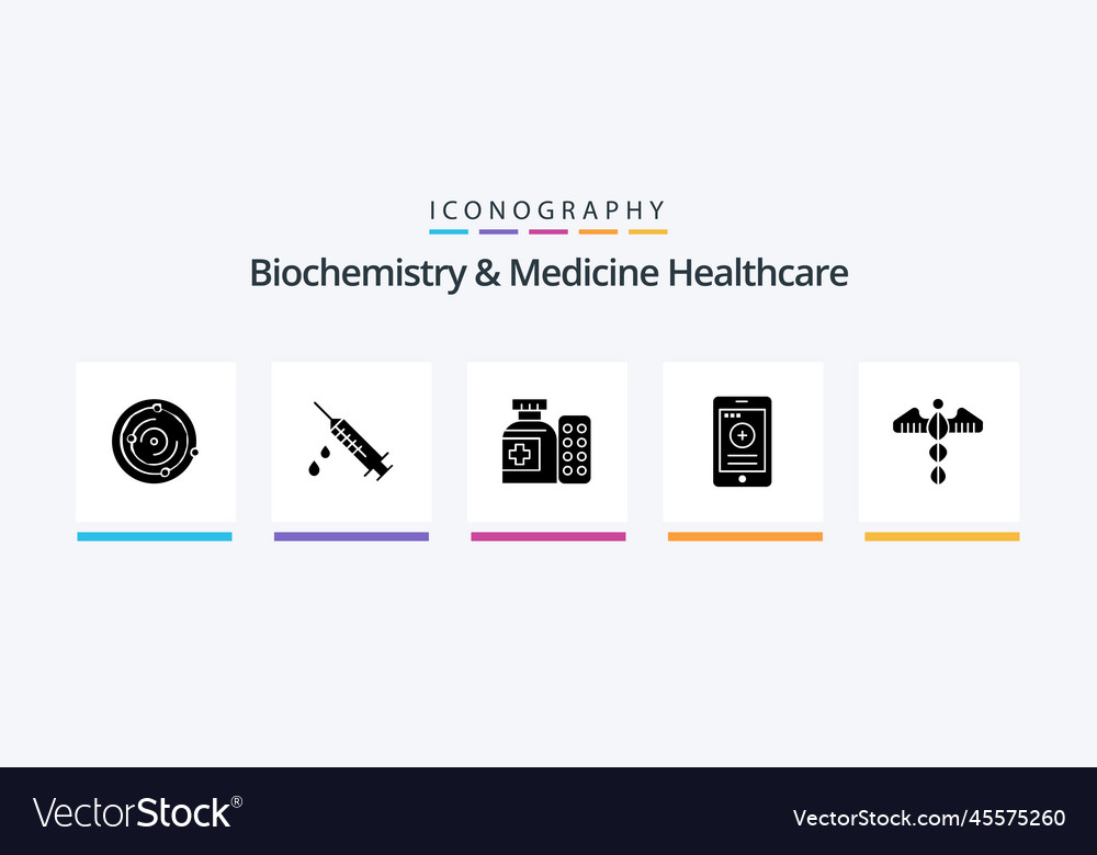 Biochemistry and medicine healthcare glyph 5 icon