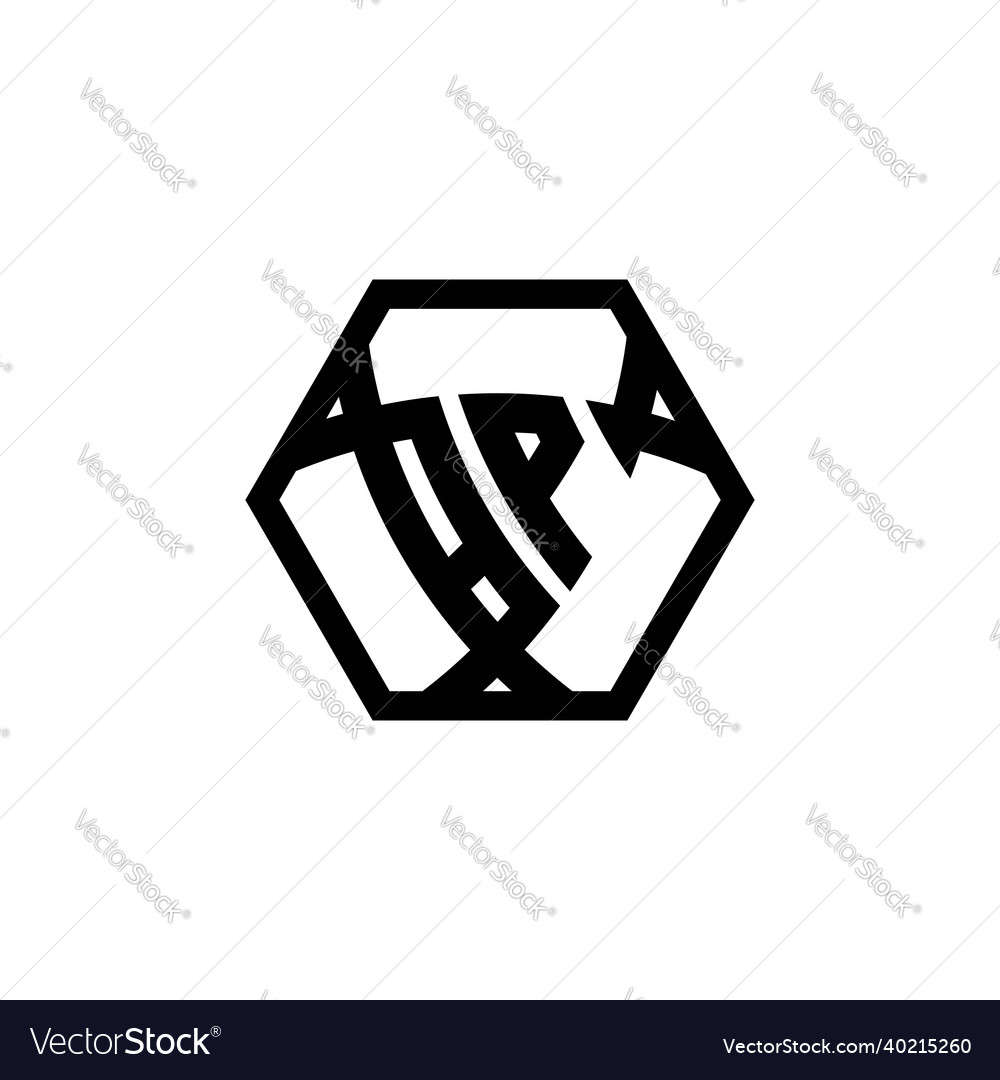 Bp logo monogram triangle shield hexagonal style