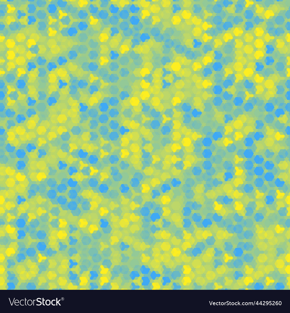 Camouflage seamless pattern with hexagonal endless