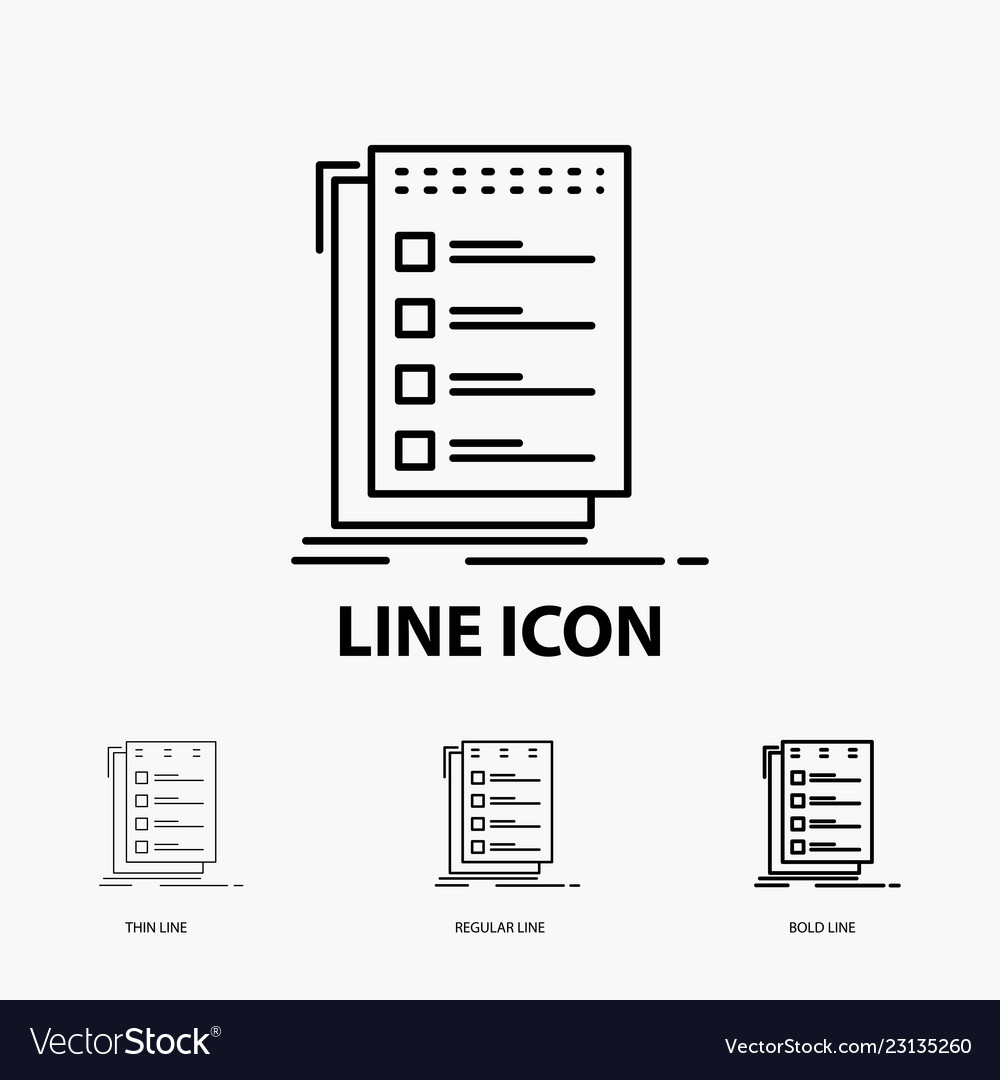 Check checklist list task to do icon in thin vector image Check checklist list task to do icon in thin
