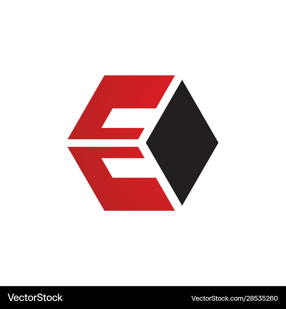 Creative initial e letter logo design Royalty Free Vector
