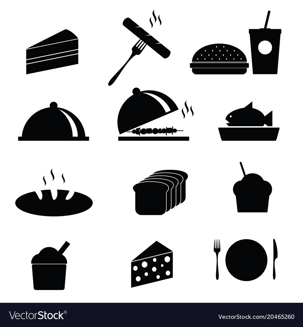 Food icon in black