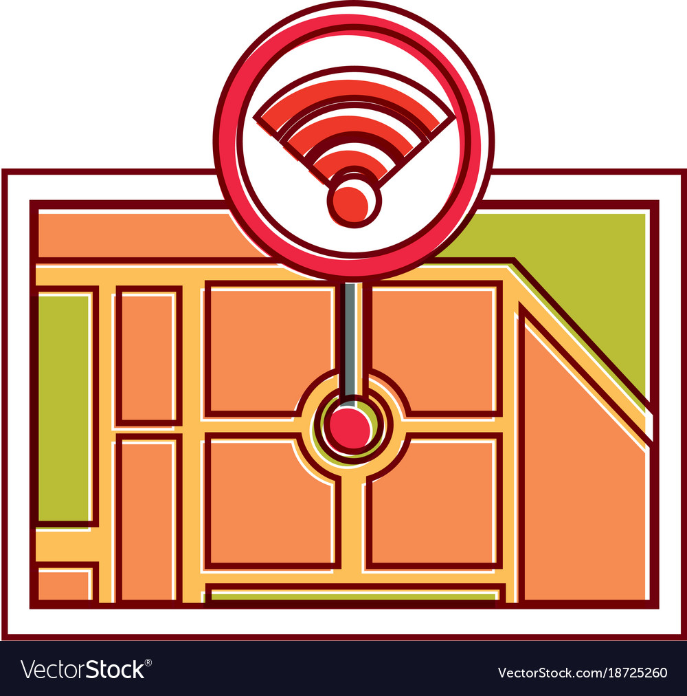 Gps Navigationskarte Ziel mit Wifipointer