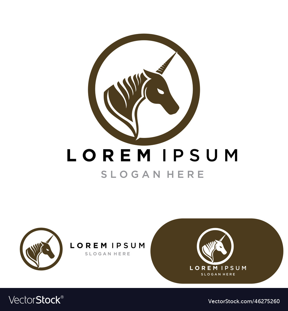 Horse logo template design Royalty Free Vector Image