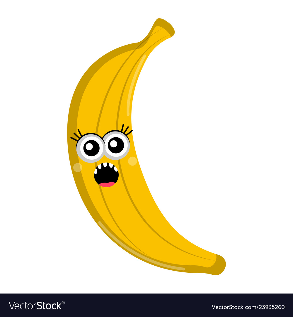 Isolierte Angst Banane Cartoon