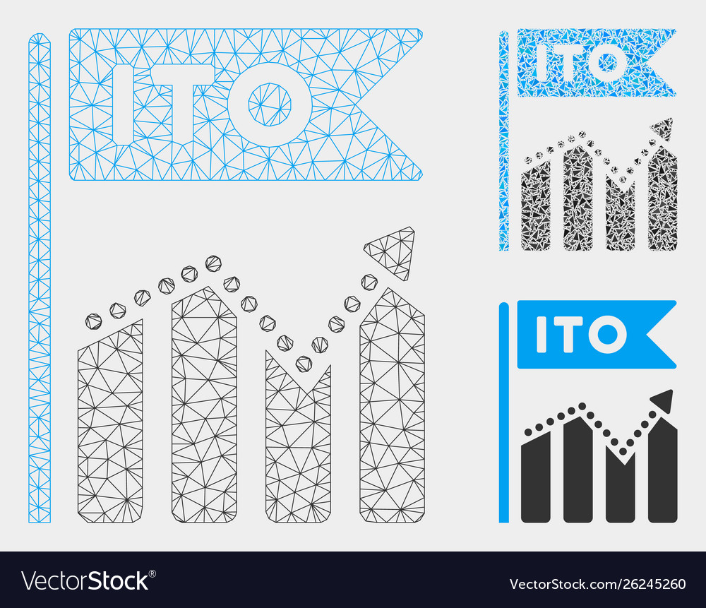 Ito chart mesh 2d model and triangle mosaic