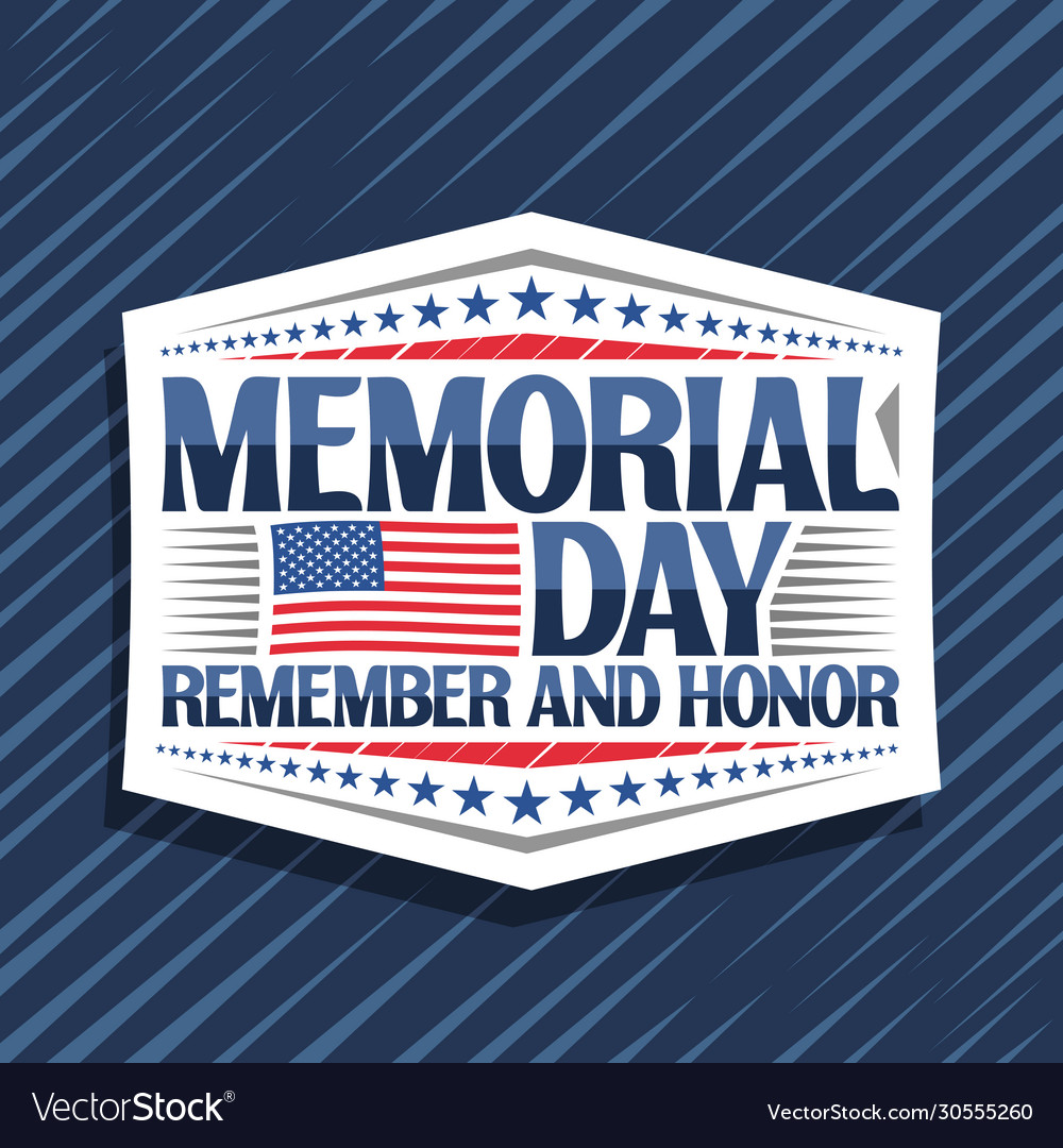 Logo for memorial day Royalty Free Vector Image